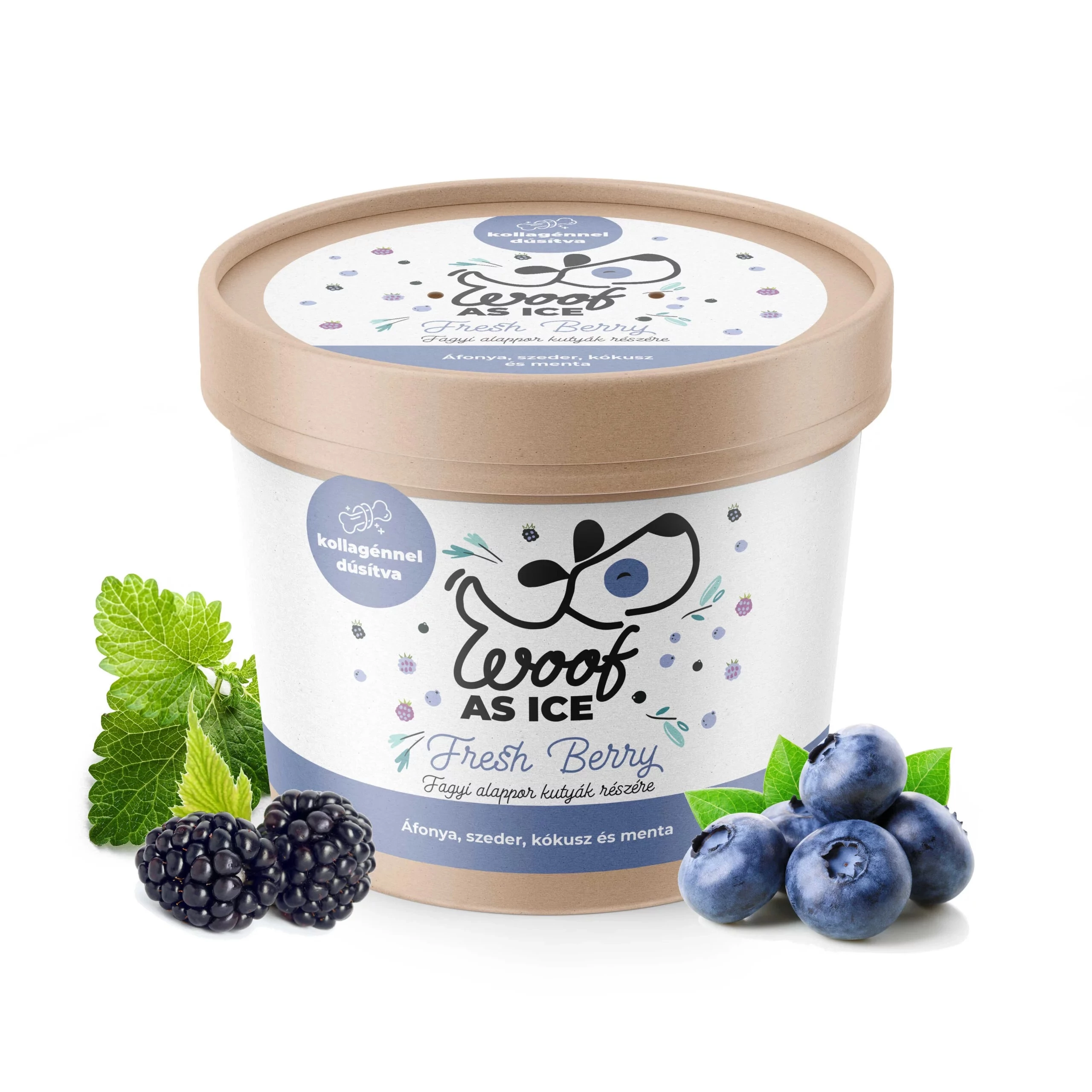 WOOF AS ICE (áfonya, szeder) – KUTYAfagyi alappor – 100g
